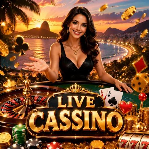 Mesa de cassino ao vivo com dealer em estúdio profissional