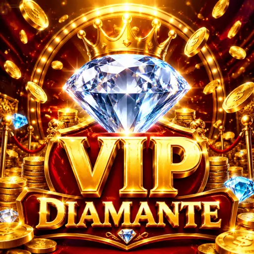 Slot de jackpot com diamantes azuis e coroa de prêmio máximo